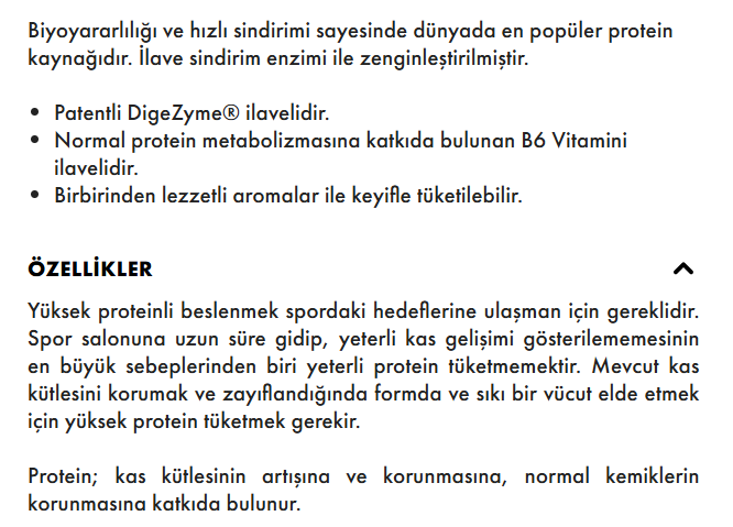 proteinocean WHEY PROTEIN 1,6 GR Bisküvi 512