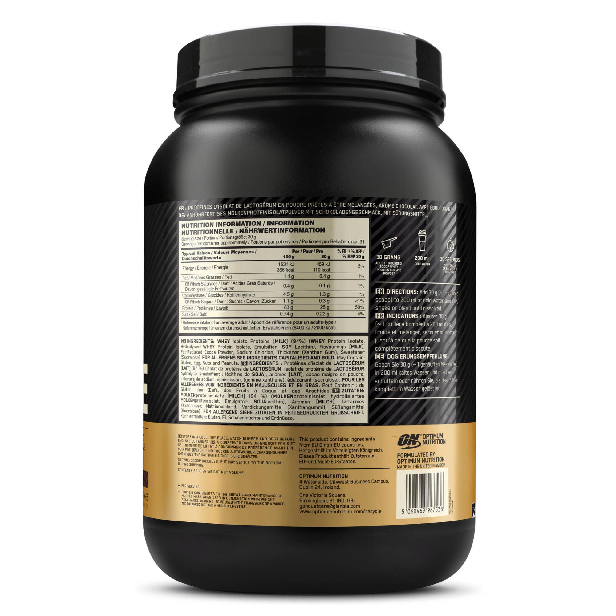 OPTİMUM GOLD STANDARD İSOLATE 930 GR 649