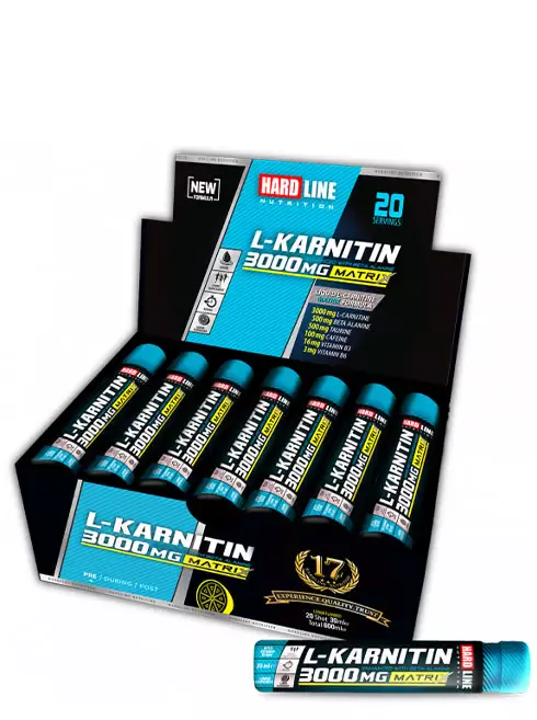 Hardline L-Karnitin Matrix 3000 Mg 20 Ampül