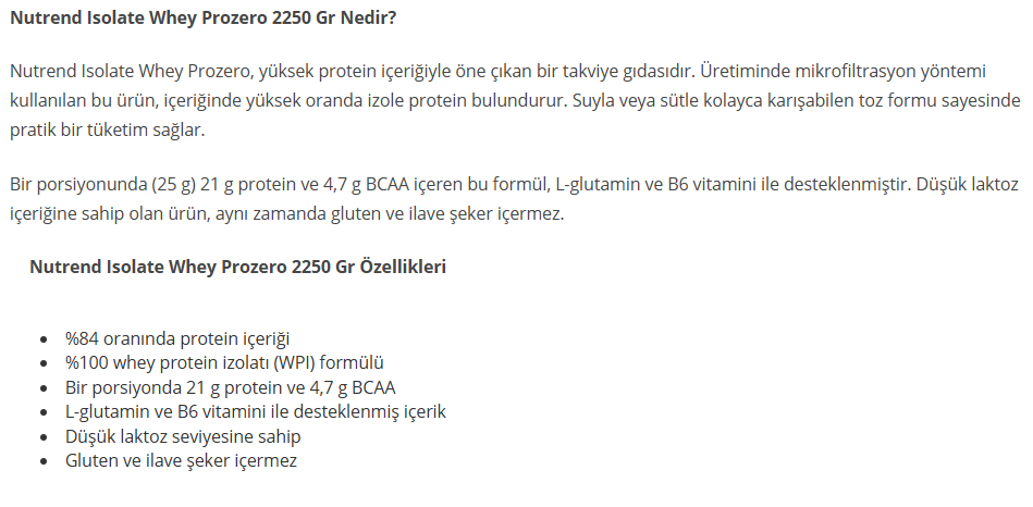 Nutrend Isolate Whey Prozero 2250 Gr  535