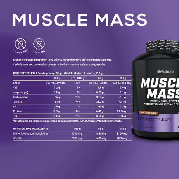 BioTechUSA Muscle Mass Çikolata 4000 gr 664