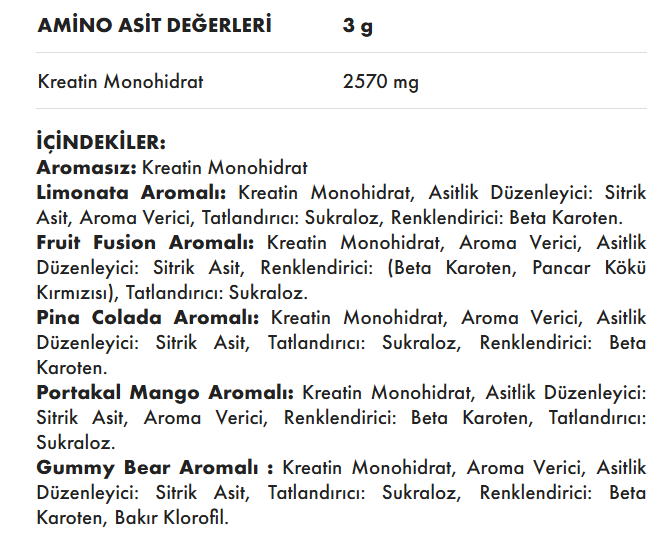  PROTEİNOCEAN CREATINE 300 GR  440